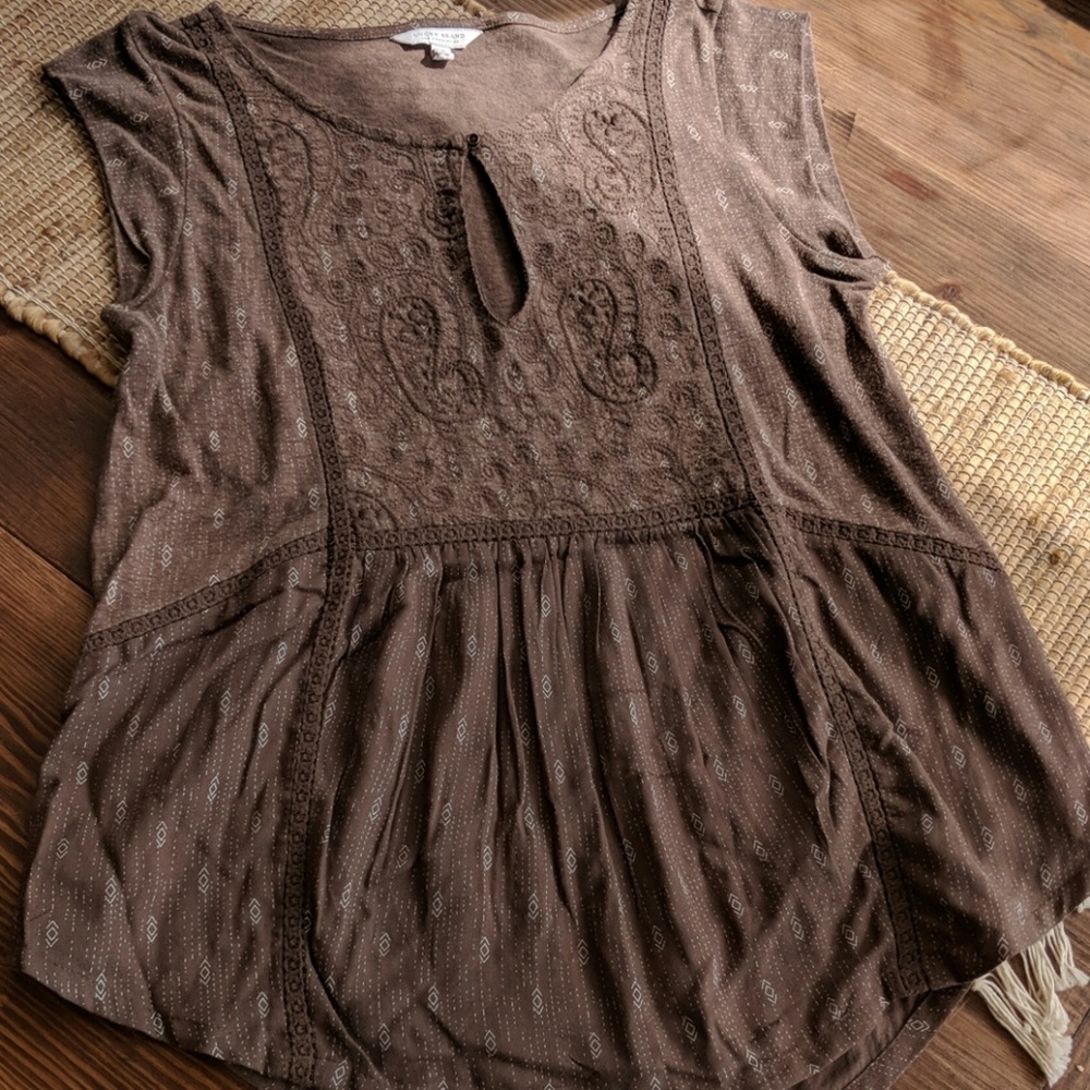 Lucky Brand cap sleeve shirt